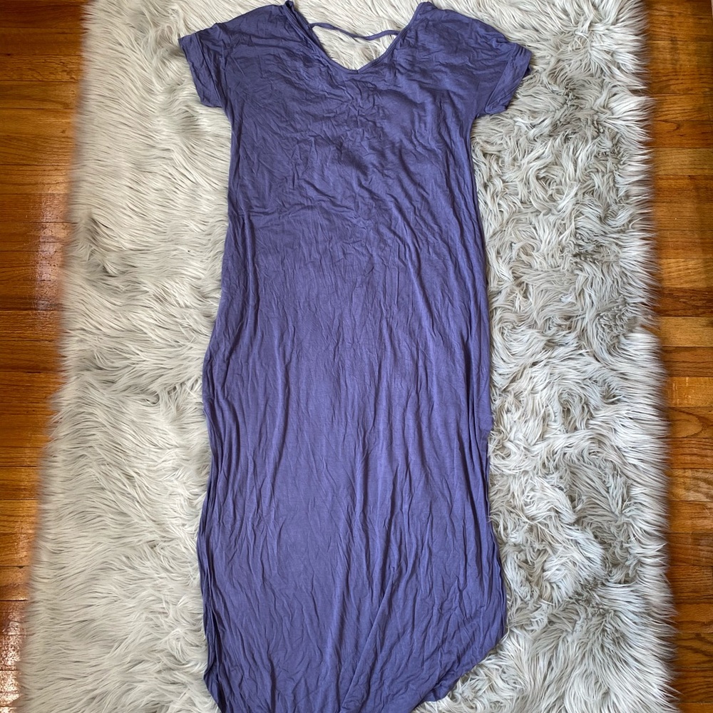 2/$20 Scoop Neck Periwinkle Maxi Dress